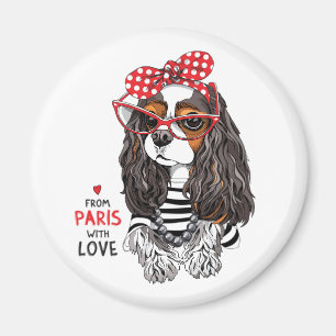 Cavalier King Charles Spaniel uit Parijs met liefd Magneet