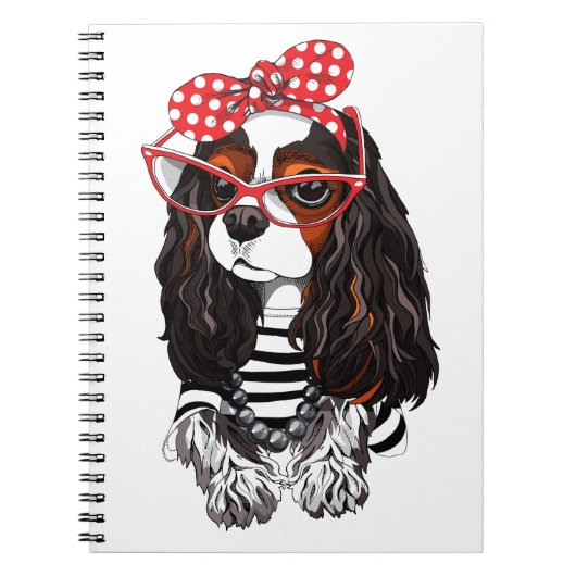 Cavalier King Charles Spaniel uit Parijs met liefd Notitieboek (Voorkant)