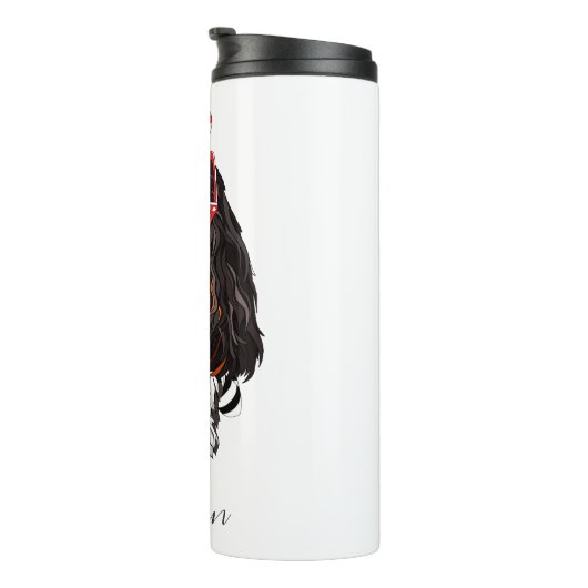 Cavalier King Charles Spaniel uit Parijs met liefd Thermosbeker (Geroteerd rechts)