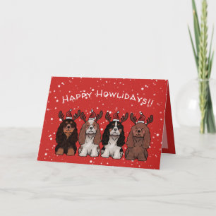 Cavalier King Charles Spaniel Vakantie Kaart
