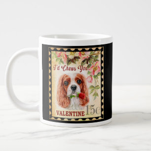 Cavalier King Charles Spaniel Valentijn met Roos Extra Grote Beker