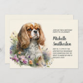 Cavalier King Charles Spaniel Verjaardag van de vr Kaart (Voorkant / Achterkant)