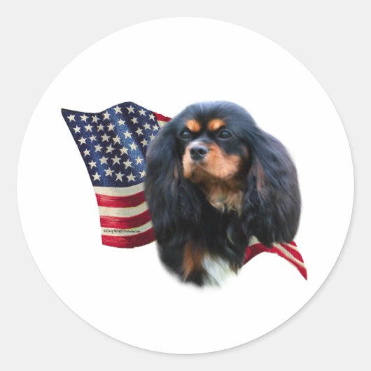 Cavalier King Charles Spaniel Vlag - Sticker (Voorkant)