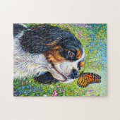 Cavalier King Charles Spaniel Vlindertuin Legpuzzel (Horizontaal)