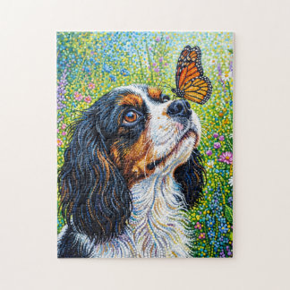 Cavalier King Charles Spaniel Vlindertuin Legpuzzel