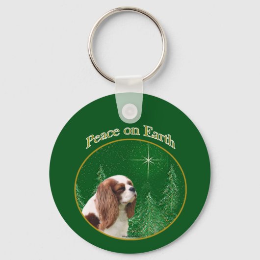 Cavalier King Charles Spaniel Vrede Sleutelhanger (Voorkant)
