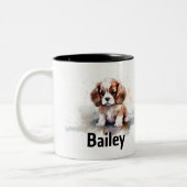 Cavalier King Charles Spaniel Watercolor Mug (Gauche)