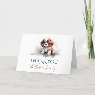 Cavalier King Charles Spaniel Waterverf Dank u Bedankkaart