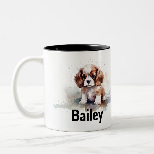 Cavalier King Charles Spaniel Waterverf Mok (Links)