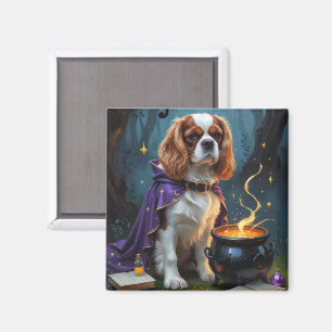 Cavalier King Charles Spaniel Whimsical Halloween Magneet