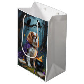 Cavalier King Charles Spaniel Whimsical Halloween Medium Cadeauzakje (Voorkant Gekanteld)