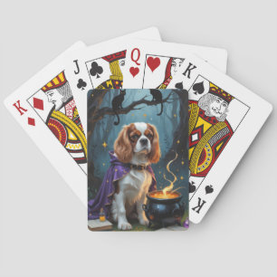 Cavalier King Charles Spaniel Whimsical Halloween Pokerkaarten