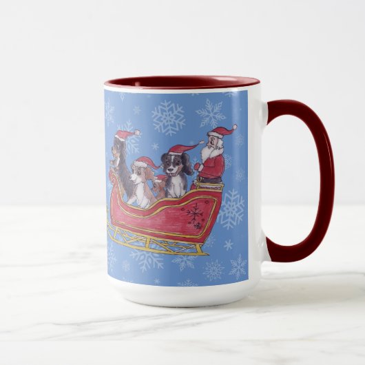 Cavalier King Charles Spaniel Winter Holiday  Mok (Rechts)