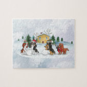 Cavalier King Charles Spaniel Winter Puzzle (Horizontal)