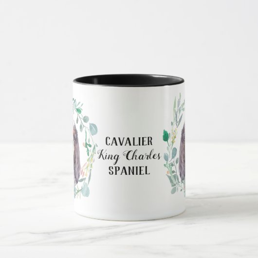 Cavalier King Charles Spaniel Wreath Coffee Mok (Midden)
