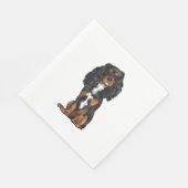 Cavalier King Charles Spaniel - Zwart en Tan Servet (Hoek)