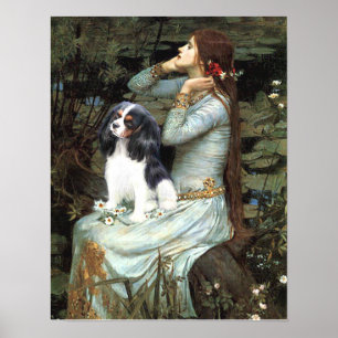 Cavalier King Charles (tri-kleur) - Ophelia Seated Poster