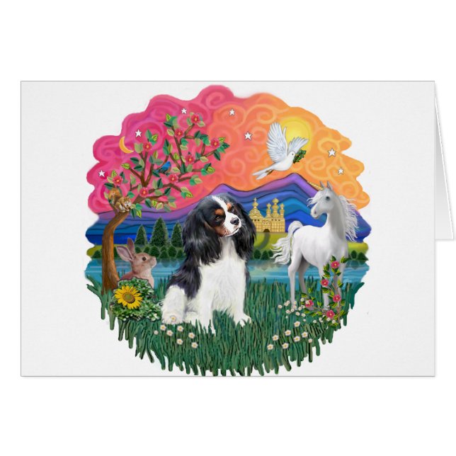 Cavalier King Charles (tricolore) (Devant horizontal)