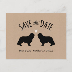 Cavalier King Charles Wedding Save the Date Aankondigingskaart