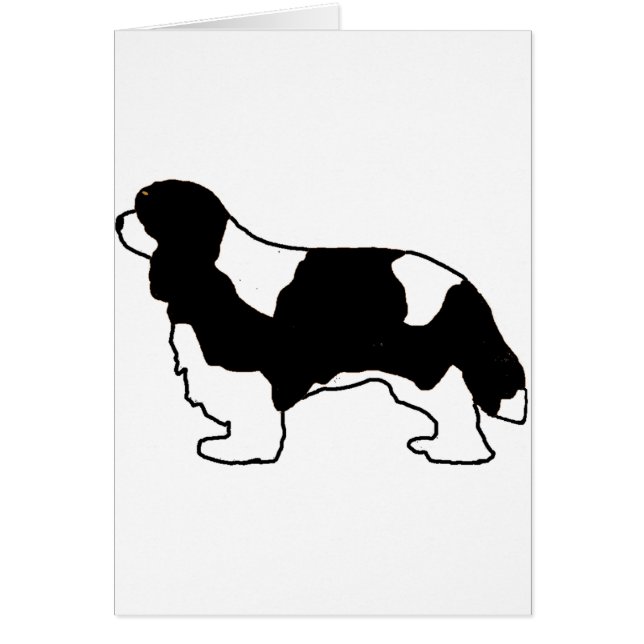 Cavalier King Charles zwart-witte silo (Voorkant)