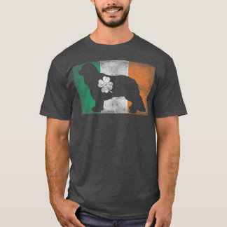Cavalier King CharlesPatrick's Day Irish Flag Sain T-shirt