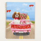 Cavalier King Chien Saint-Valentin Camion Cœurs (Devant)