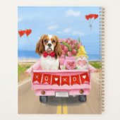 Cavalier King Chien Saint-Valentin Camion Cœurs (Dos)