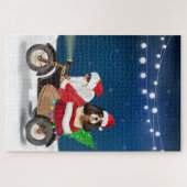 Cavalier King Dog kerstkerstkerstkerstman Legpuzzel (Horizontaal)