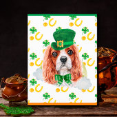 Cavalier King Dog Shamrock St. Patricks Day Feestdagenkaart