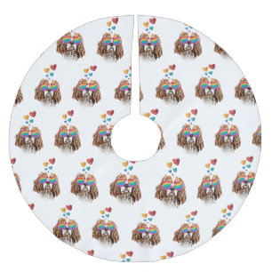 Cavalier King Hond met Hartjes Valentijnsdag Kerstboom Rok