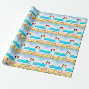 Cavalier King hond op het strand Cadeaupapier