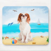Cavalier King-hond op het strand Muismat (Voorkant)