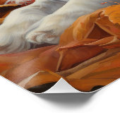 Cavalier King in de herfst laat Herfst inspireren Perfect Poster (Hoek)