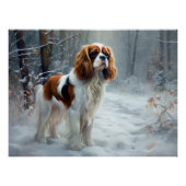 Cavalier King liet het sneeuwkerstborstel Perfect Poster (Voorkant)