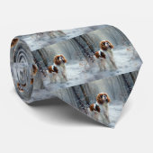 Cavalier King liet het sneeuwkerstborstel Stropdas (Opgerold)