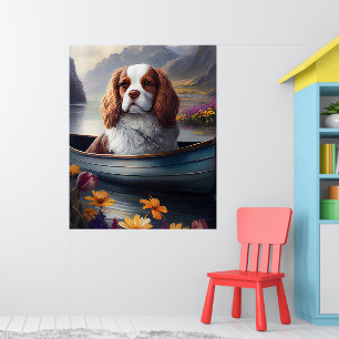 Cavalier King op een peddel: Een Schilderachtig av Poster