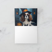 Cavalier King pompoenen Halloween eng Kaart (Binnen)