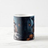 Cavalier King pompoenen Halloween eng Koffiemok (Center)