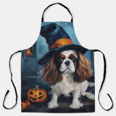 Cavalier King pompoenen Halloween eng Schort (Voorkant)