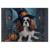 Cavalier King pompoenen Halloween eng Snijplank (Voorkant)