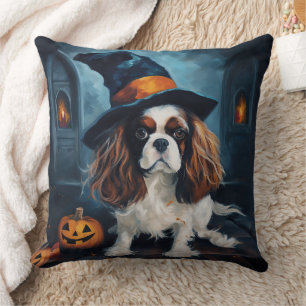 Cavalier King Pompoenen Halloween Griezelen Kussen