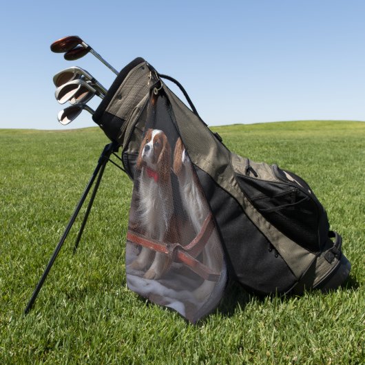 Cavalier King Sneeuwslee Kerstdecoratie Golfhanddoek (Groen)