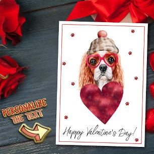 Cavalier King Spaniel Hondenliefhebber Valentijns Feestdagenkaart