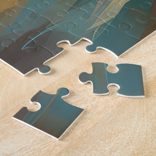 Cavalier King Strand Surfen Schilderij Legpuzzel (Zijkant)