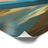 Cavalier King Strand Surfen Schilderij Perfect Poster (Hoek)