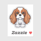 Cavalier koning charles geïllustreerd sticker (Vel)