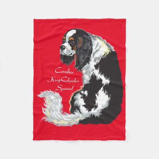 cavalier koning charles spaniel fleece deken (Voorkant)