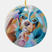 Cavalier koning charles spaniel kerstversiering keramisch ornament (Achterkant)