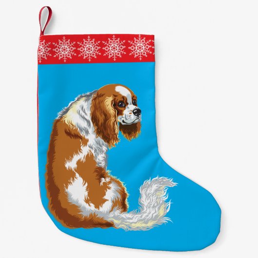 cavalier koning charles spaniel kleine kerstsok (Voorkant)