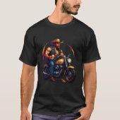 Cavalier Néon – T-Shirt Graphique Rétro Biker (Devant)